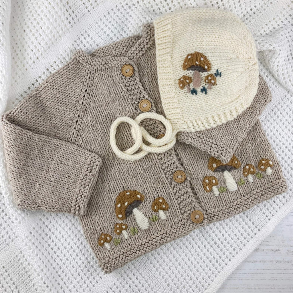 Handmade Crochet Baby Mushroom Outfit Set | Hat, Shirt & Pants | Velanest