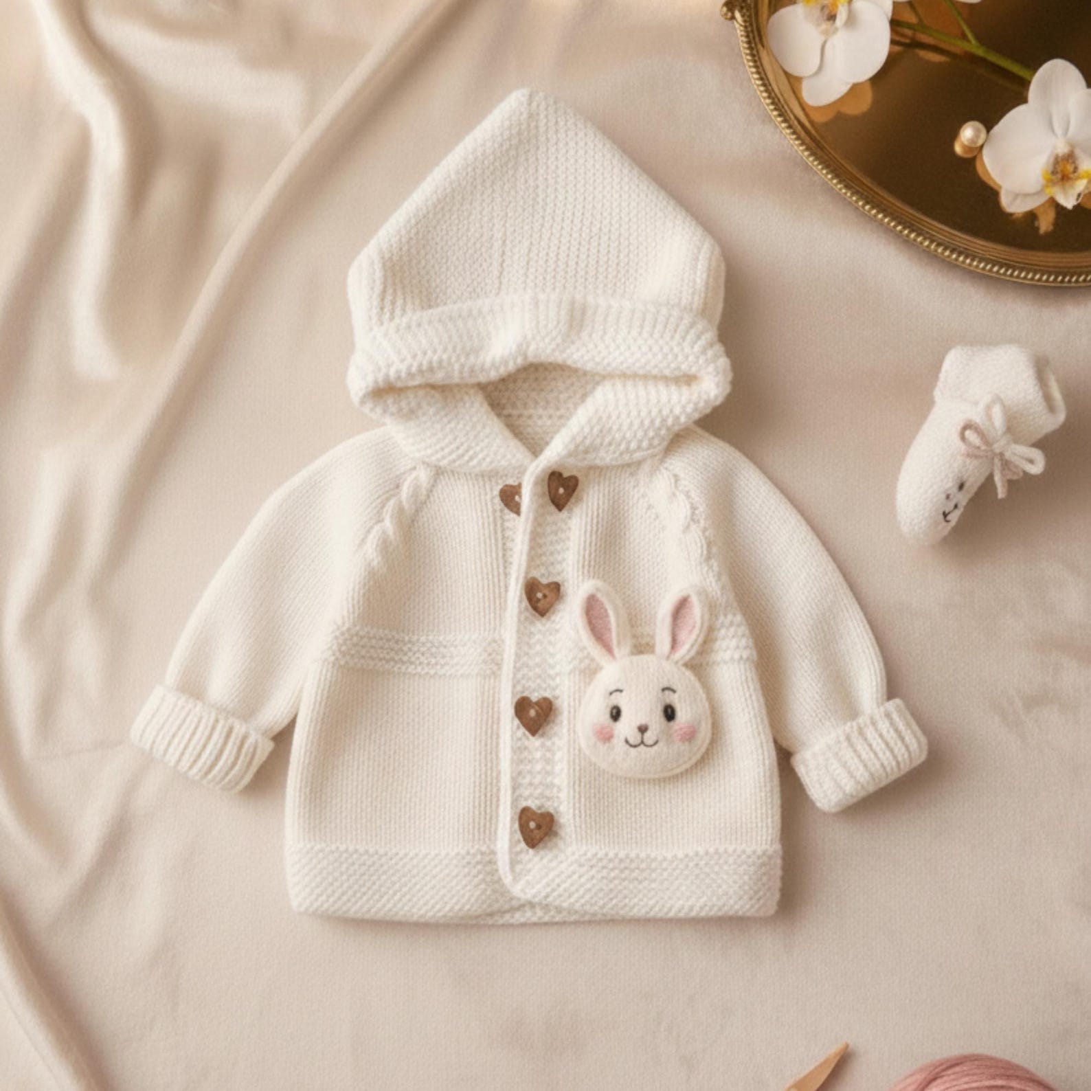 Handmade Crochet Bunny Baby Girl Outfit Set | Velanest